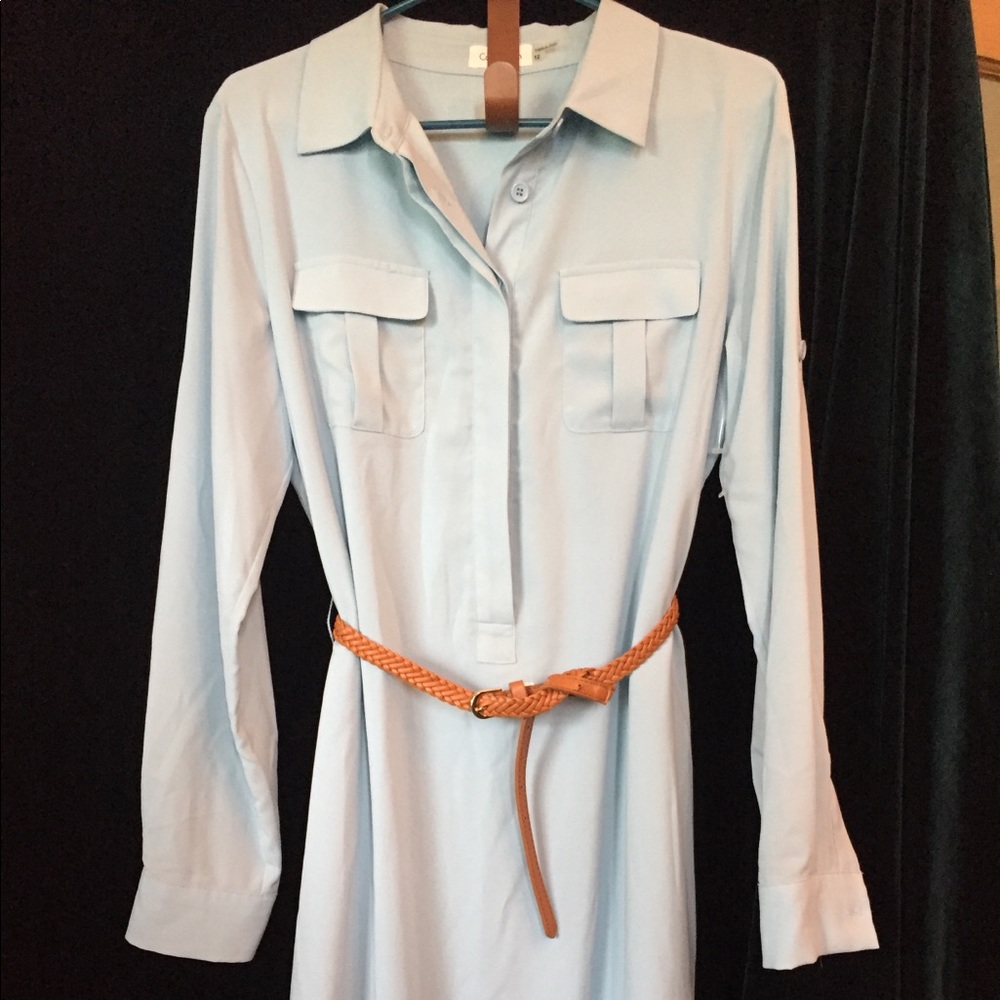 Relist - Calvin Klein Long Sleeved Shirt Dress